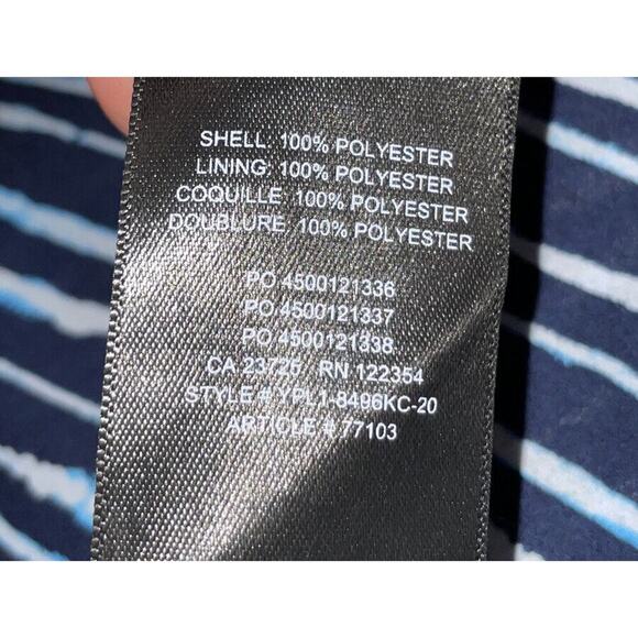 Babaton Aritzia Women’s Wallace Wrap Dress Blue Print Size Large Indigo Glimmer - Picture 10 of 10